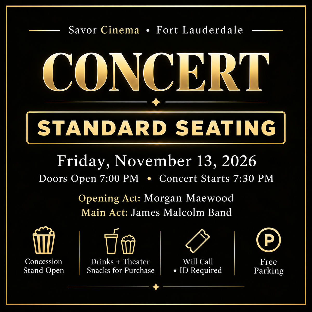 Concert Ticket: Standard Seating (Nov 13th)